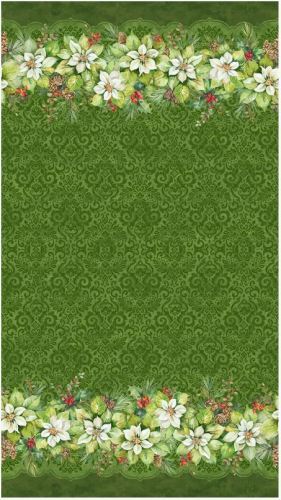 Deck The Halls - Green double edged border