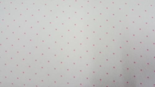 A Peaceful Garden Flannel - Pink spots on cream background