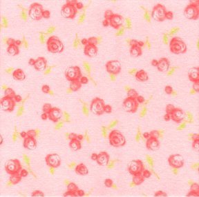 Sweet Baby Flannel - small apricot flowers on apricot background