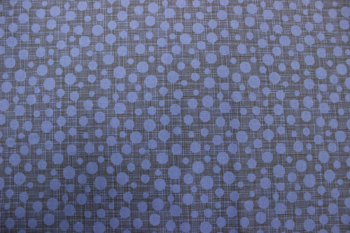 Hash Dots Cotton - Dark bright blue spots on black & blue checked background