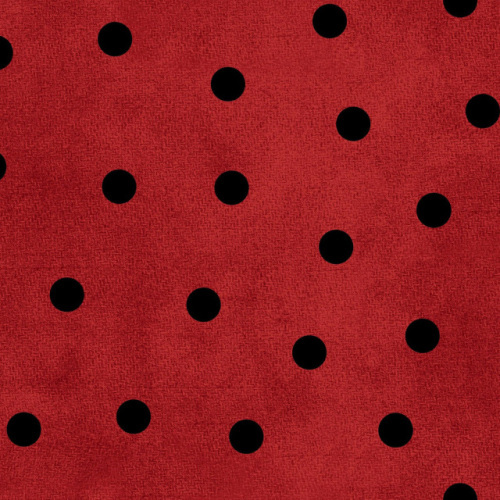 Most Wonderful Flannel - Black spots on Red