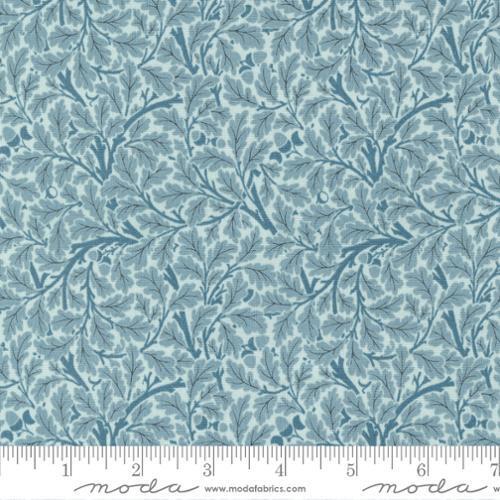 Morris Meadow Aquamarine - William Morris  grey/green leaves with darker stemsn