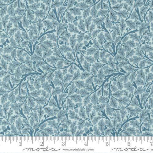 Morris Meadow Aquamarine - William Morris  grey/green leaves with darker stemsn