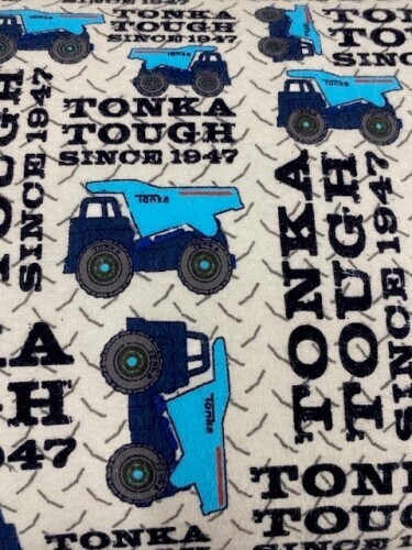 Tonka Tough Flannel- Tonka Truck with blue tipper