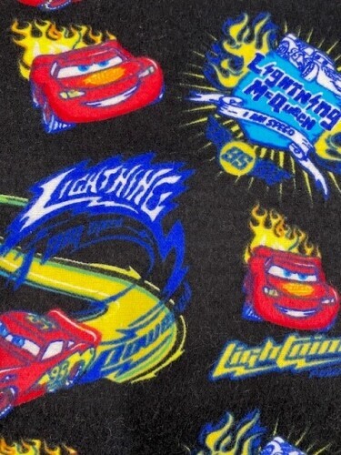 Lightening McQueen Flannel - Lightening fast cars!