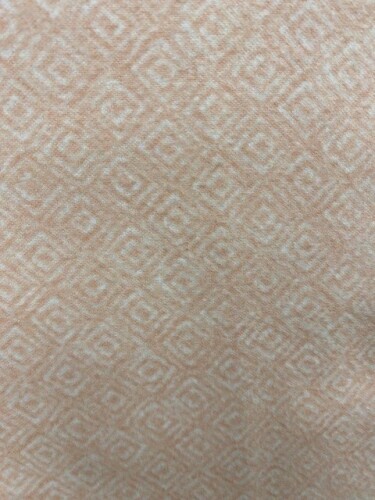 Little Lambies Flannel - Diamond design in apricot