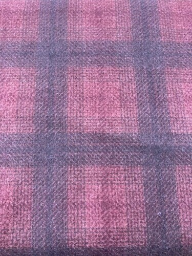 Wool & Needle Flannel V - Large check in burgandy & black. (The burgandy is a lot darker than appears in this picture)