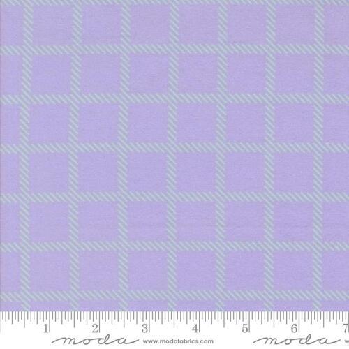 Sherbert Sunshine Flannel - Mauve with aqua squares