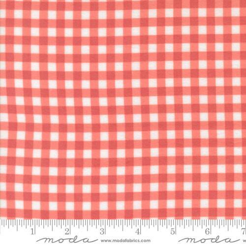 Sherbert Sunshine Flannel - Strawberry red and white check