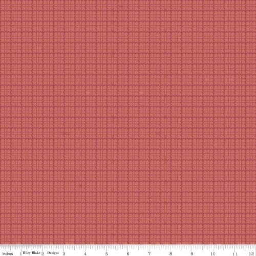 Stitcher's Flannel - Tone on Tone fancy check in Salmon colour