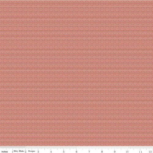 Stitcher's Flannel - Tiny red & white check with diamond design