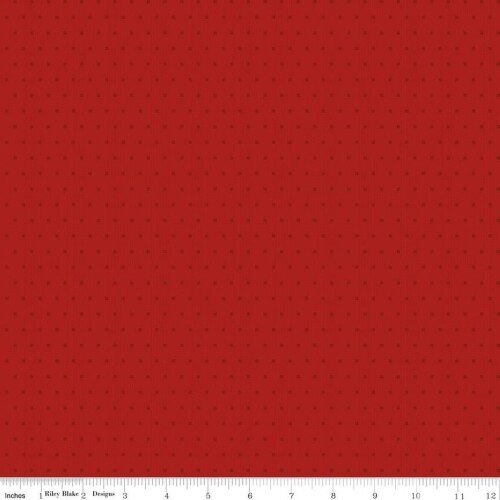 Stitcher's Flannel - Red with darker red dots