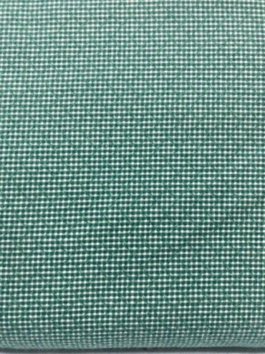 Stitcher's Flannel - Tiny green & white check with diamonds