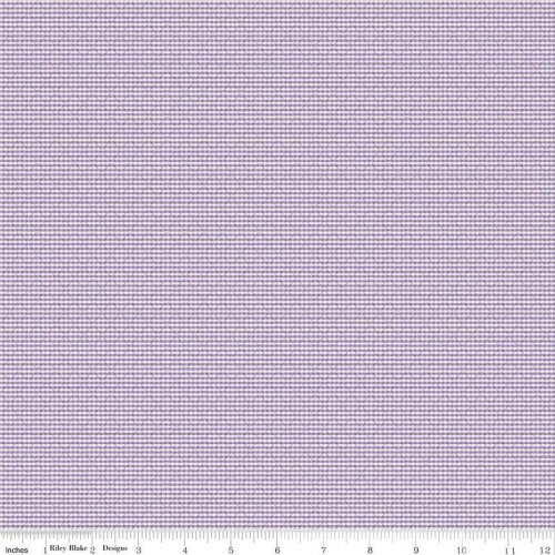 Stitcher's Flannel - Tiny Mauve and white check with diamonds