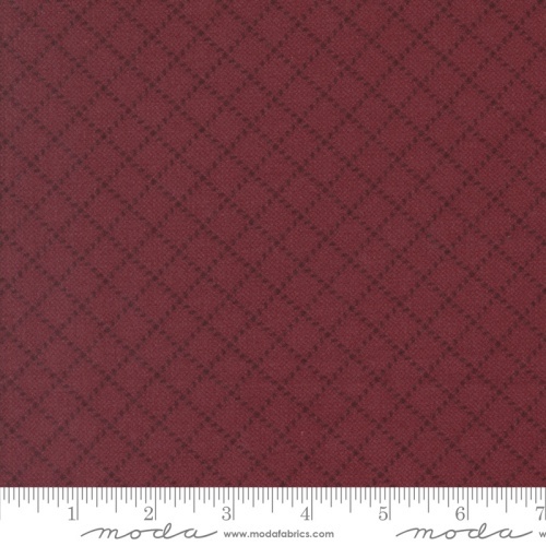 Prairie Gatherings Flannel - Diamond pattern  in merlot