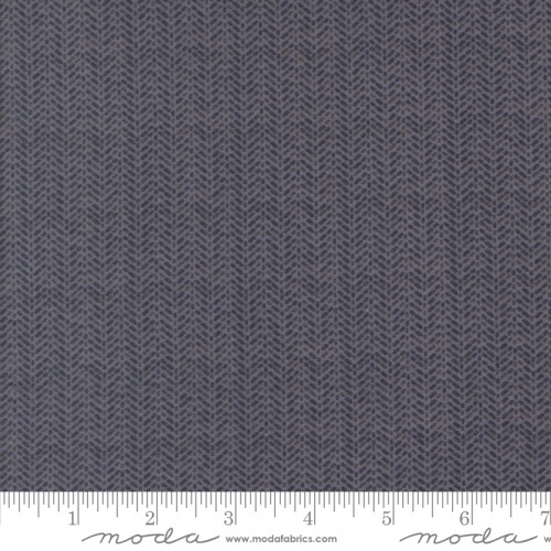 Prairie Gatherings Flannel - Rows of small arrow design in indigo blue