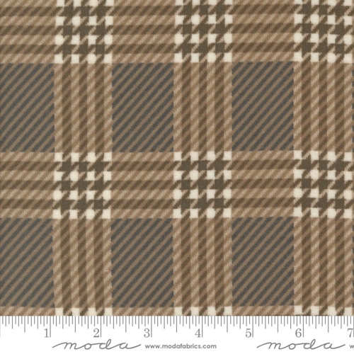 Prairie Gatherings Flannel - Large brown and cream check