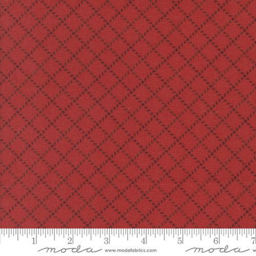 Prairie Gatherings Flannel - Diamond pattern in red brick