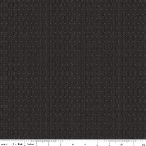 Stitcher's Flannel - Black with grey dots