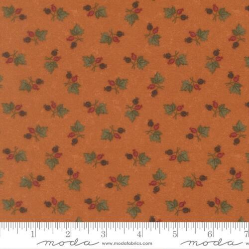Flannel Season COMING SOON (June) - Leaf with Red & Charcoal Berries on Pumpkin Coloured Background