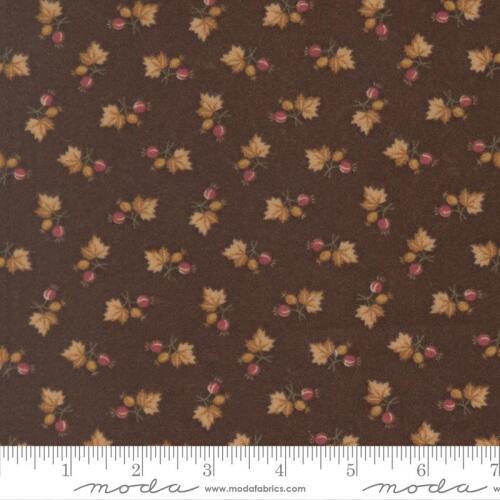 Flannel Season COMING SOON (June) - Leaf with Tan & Pink Berries on Brown Background