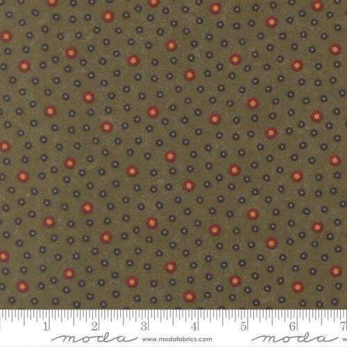 Flannel Season COMING SOON (June) - Large red & small navy circles on Green Background
