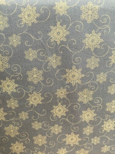 Joy of the Season - Lighter green snowflakes on dark green background