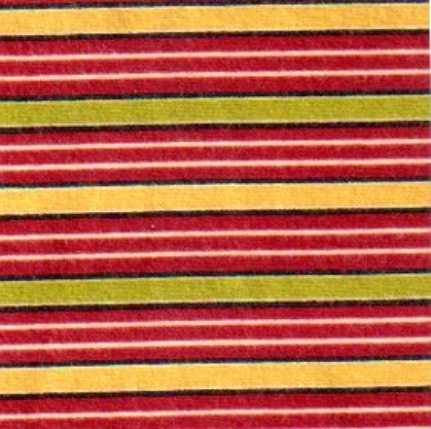 Bonsoir Flannel - red, green, yellow, black stripes 