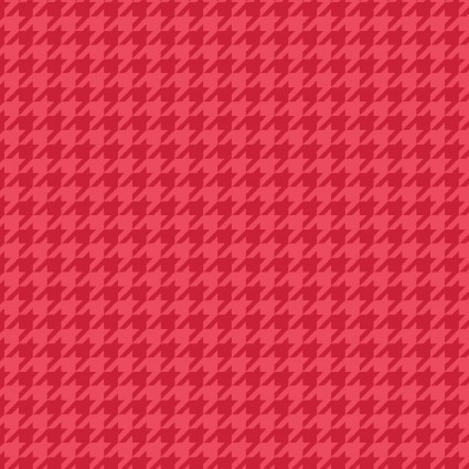 Lil' Sprout Flannel - bright red houndstooth