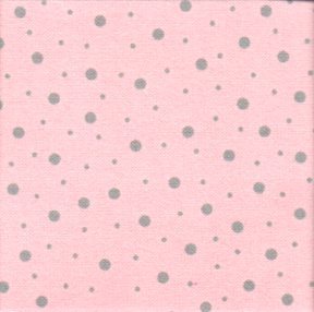 Little One Flannel too - grey spots on pink background