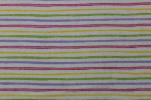 Striped Flannel Multi Girl - Purple, pink, yellow & green stripes on white background