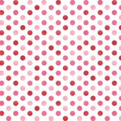 Sweet Pea Flannel - Dark & light pink dots on white background