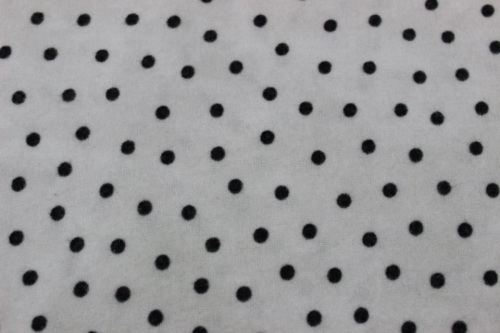 Woolies Flannel 1924 - Black dots on ecru background