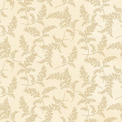 A Peaceful Garden Flannel - Cream tone on tone sprigs