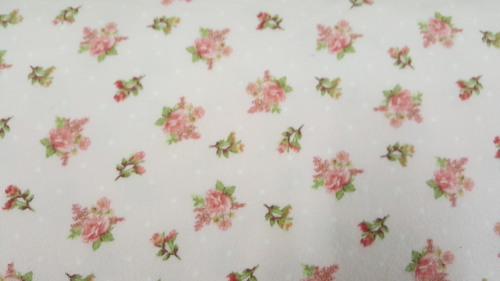 A Peaceful Garden Flannel - Small floral bouquets on pink background