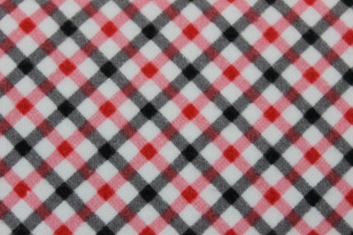 Mad for Plaid Flannel - Red, black & white diagonal checks