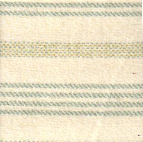 Woolies Flannel - Cream background with blue & green stripes