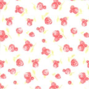 Sweet Baby Flannel - Small apricot flowers on white background
