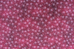 The Little Things Cotton - white lazy daisy twirl on red background 