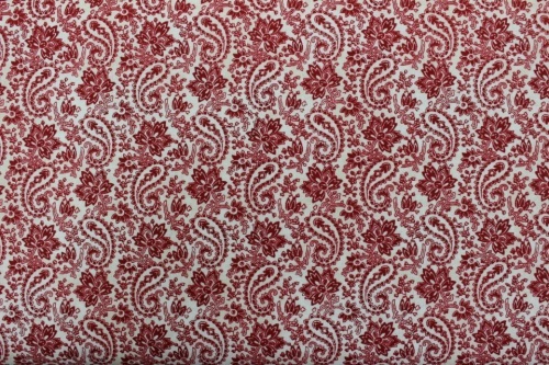 The Little Things Cotton- Red & white paisley