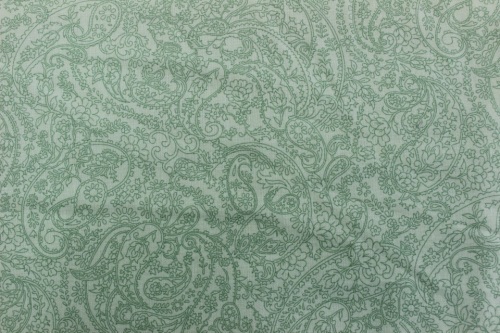 Leila Rose cotton - Tone on tone green paisley