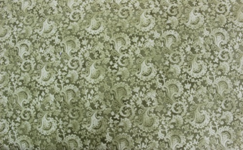 Tatiana Cotton - Green tone on tone paisley