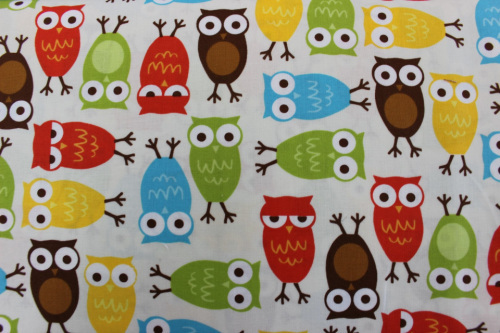 Urban Zoologie Cotton - Multi coloured owls
