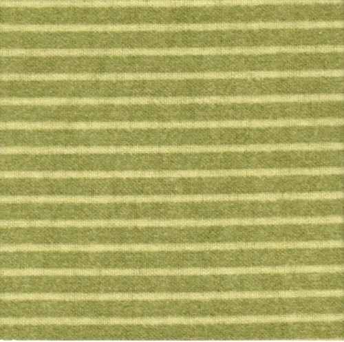 Velvet Blossoms Flannel - Green tone on tone stripe