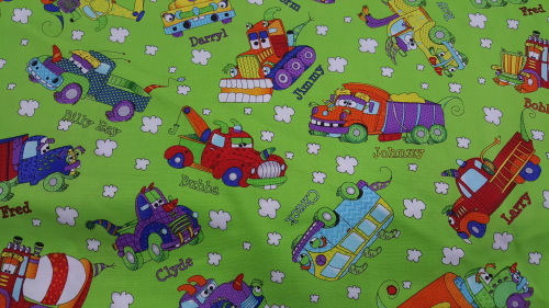 Monster Trucks - Trucks with names on bright green background