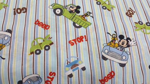 Mickey & Goofy in Car Cotton - 