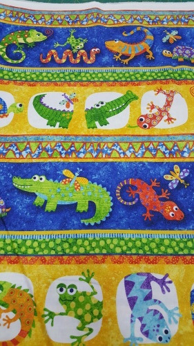 Reptile Rukus Cotton - Border print