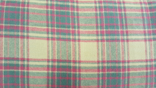 Primo Plaid Flannel - Large mustard, rust & green plaid. Woven not printed.