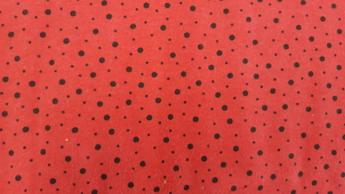 Lil'Sprout Flannel - Bright watermelon colour with black spots