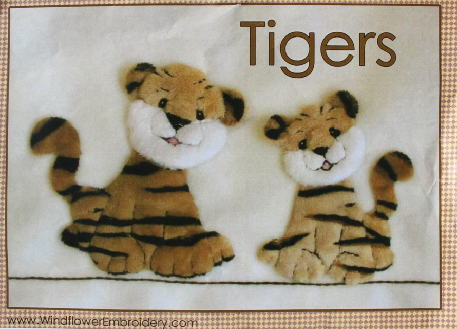 Tigers - Kit includes pattern, full instructions & velour for tigers ...